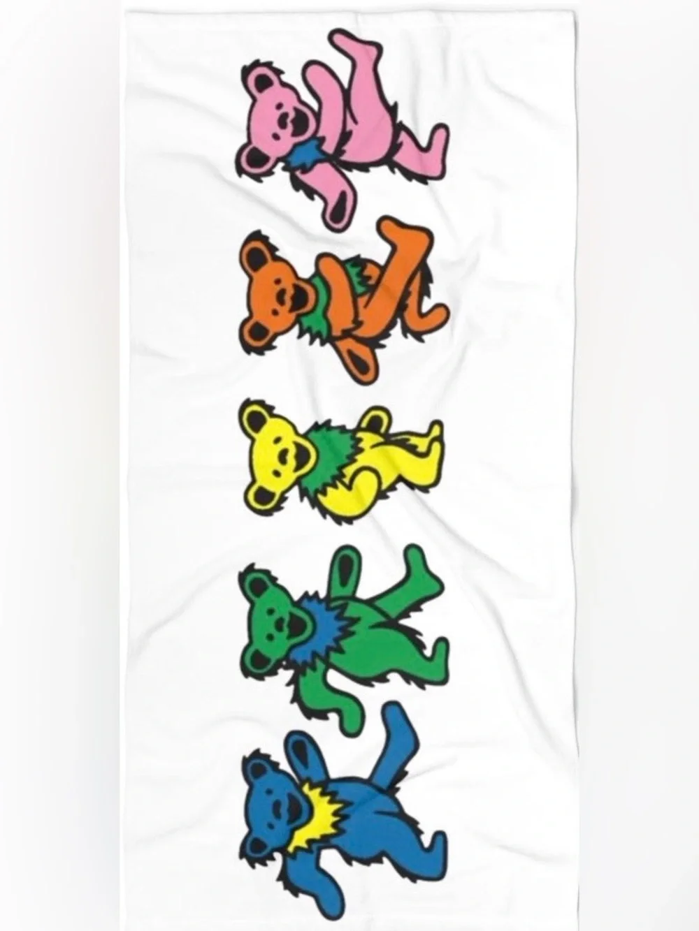 Grateful Dead Marching (Dancing) Bears Oversized Beach Towel for Bath Pool Party